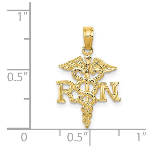 14k Yellow Gold Polished R.N. Pendant